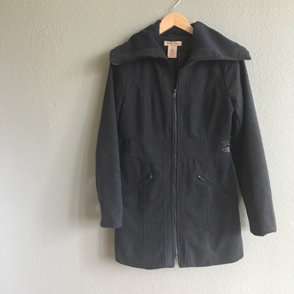 Paris Blues Graphite Wool Outwear Coat Size M